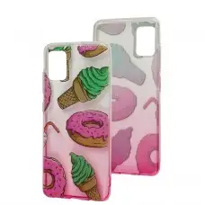 Чехол для Samsung Galaxy A51 (A515) Wave Sweet white / pink / donut