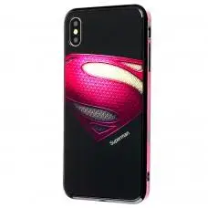 Чехол для iPhone Xs Max glass "Superman"