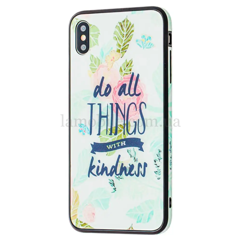 Чехол для iPhone Xs Max glass "kindness"
