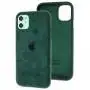 Чехол для iPhone 11 Alcantara 360 темно-зеленый