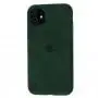 Чехол для iPhone 11 Alcantara 360 темно-зеленый