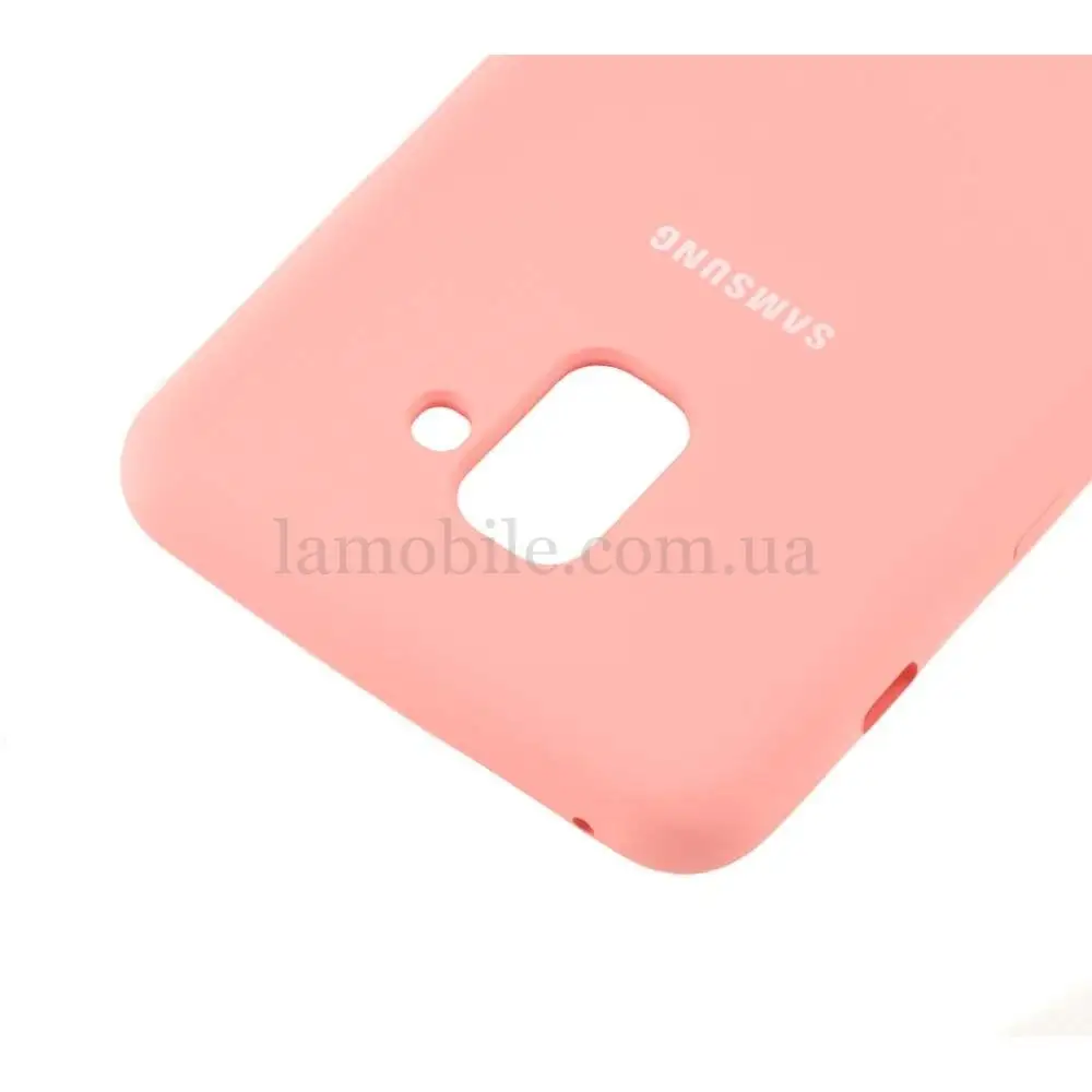 Чехол для Samsung Galaxy A8+ 2018 (A730) Silky Soft Touch светло розовый