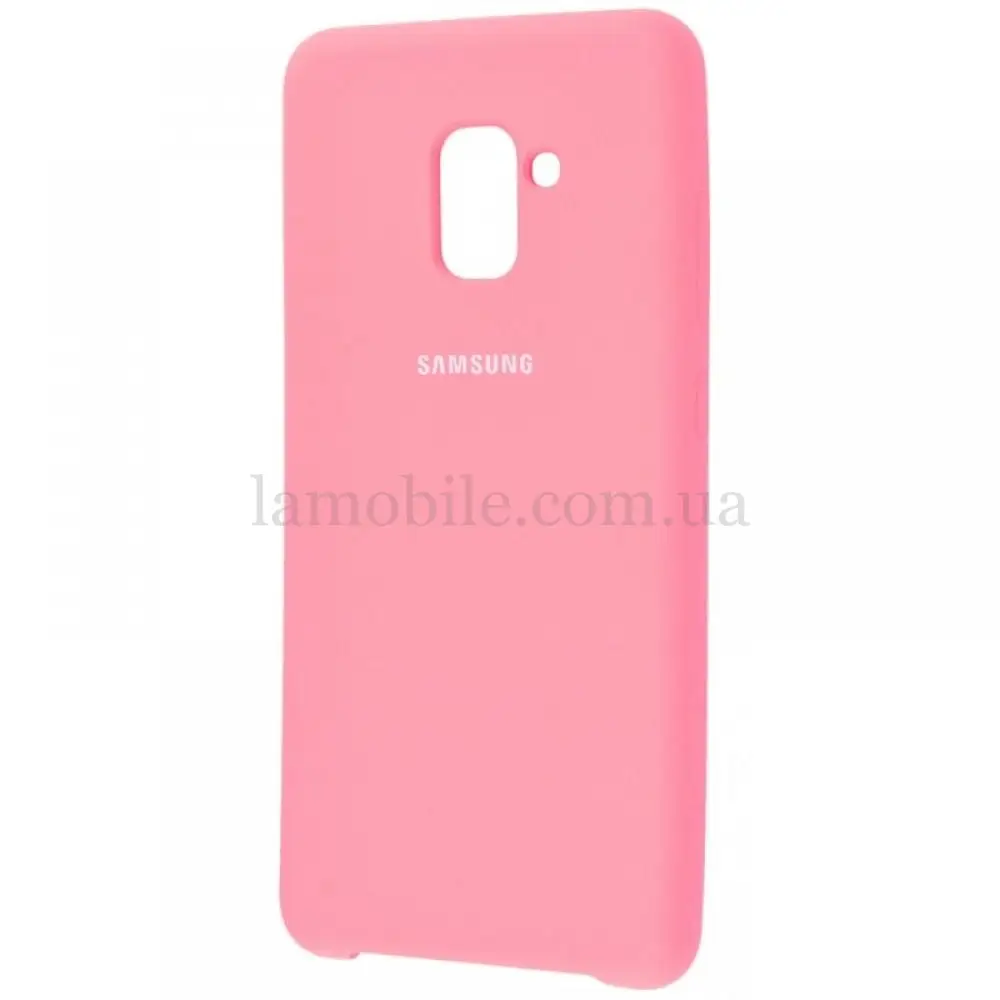 Чехол для Samsung Galaxy A8+ 2018 (A730) Silky Soft Touch светло розовый