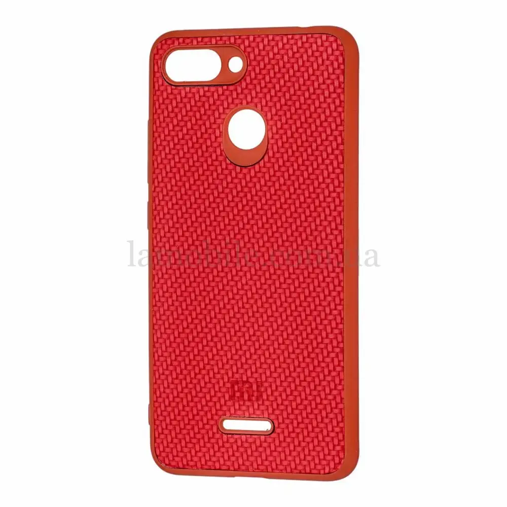 Чехол для Xiaomi Redmi 6 Carbon New красный