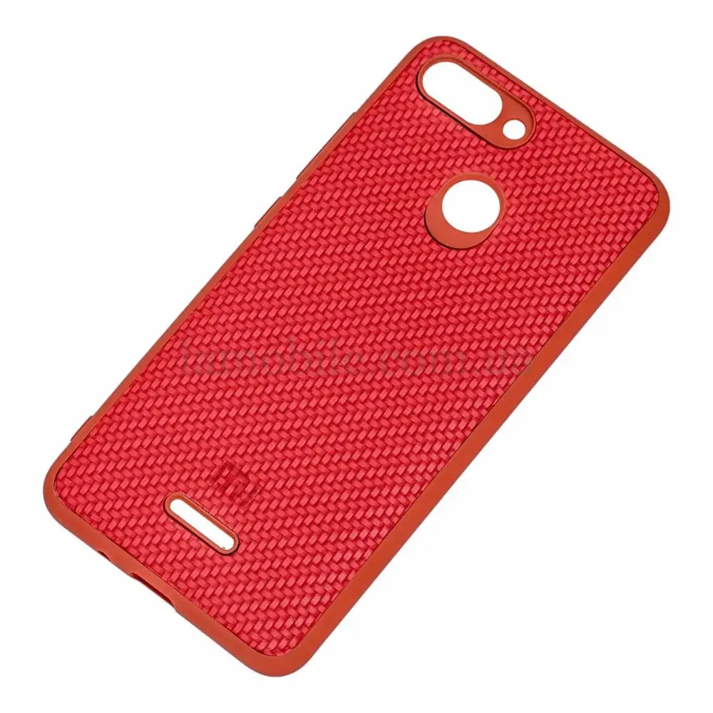 Чехол для Xiaomi Redmi 6 Carbon New красный