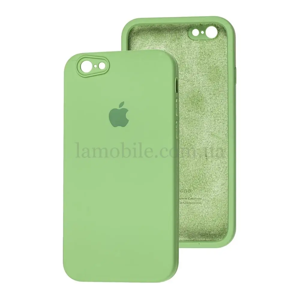 Чохол для iPhone 6 / 6s Silicone Full camera м'ятний / mint