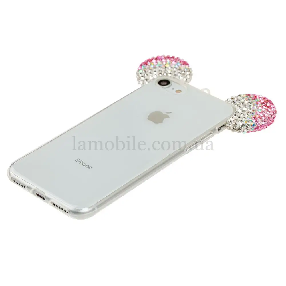 Чехол для iPhone 7 / 8 ушки розовый
