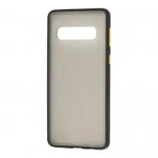 Чехол для Samsung Galaxy S10 (G973) LikGus Maxshield черный / желтый