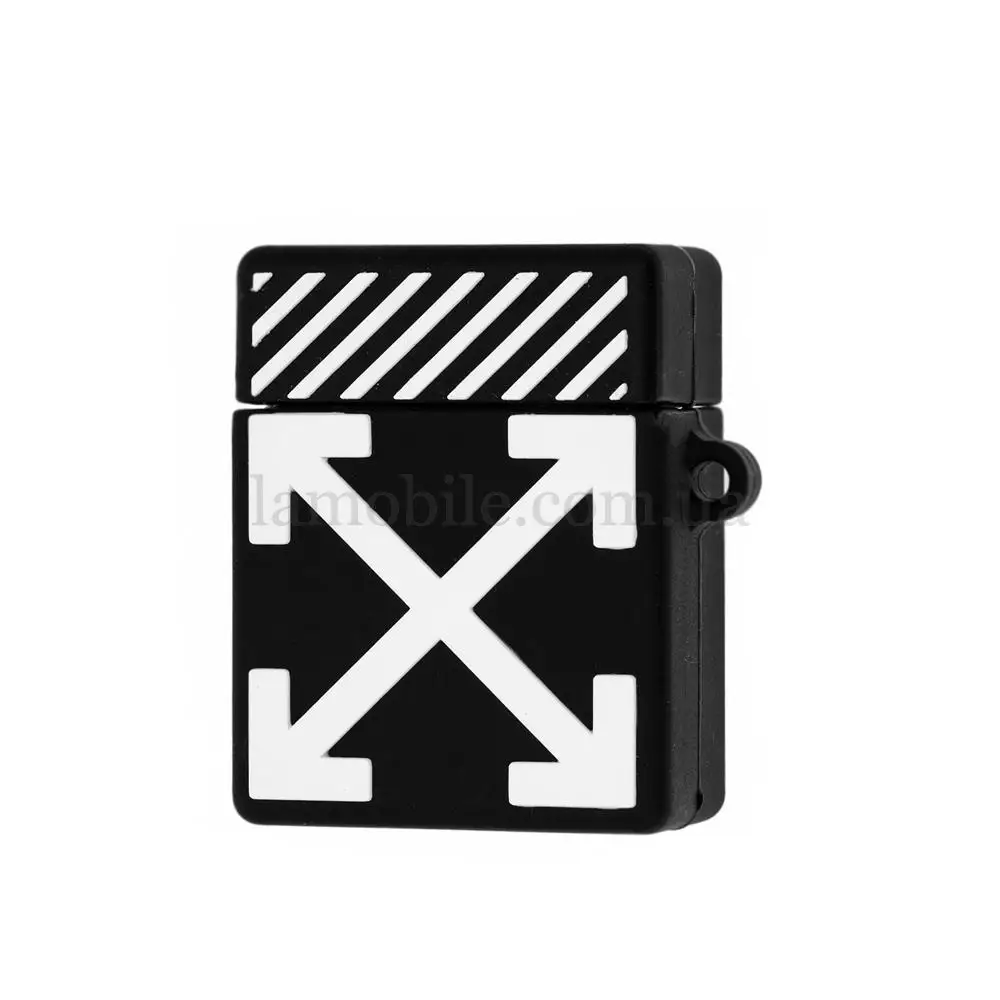 Чехол для AirPods Off-White Square черный
