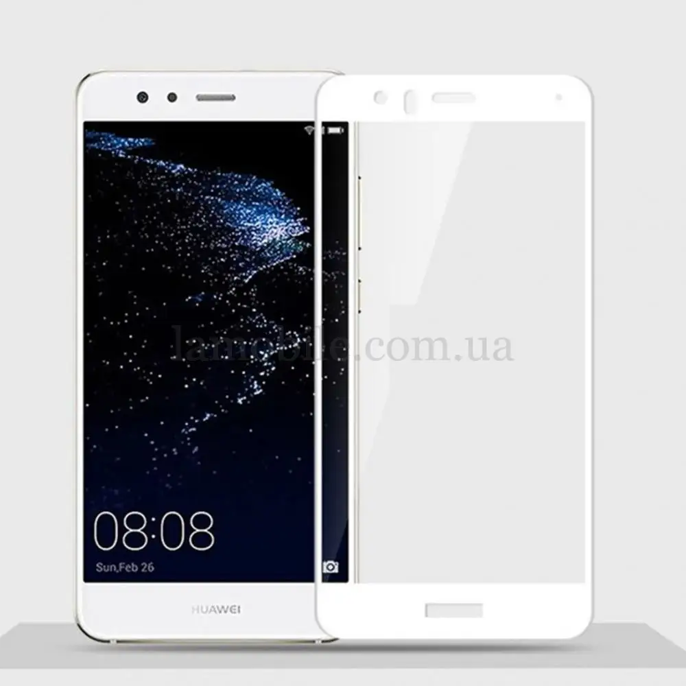 Защитное 5D стекло для Huawei P10 Lite белый 