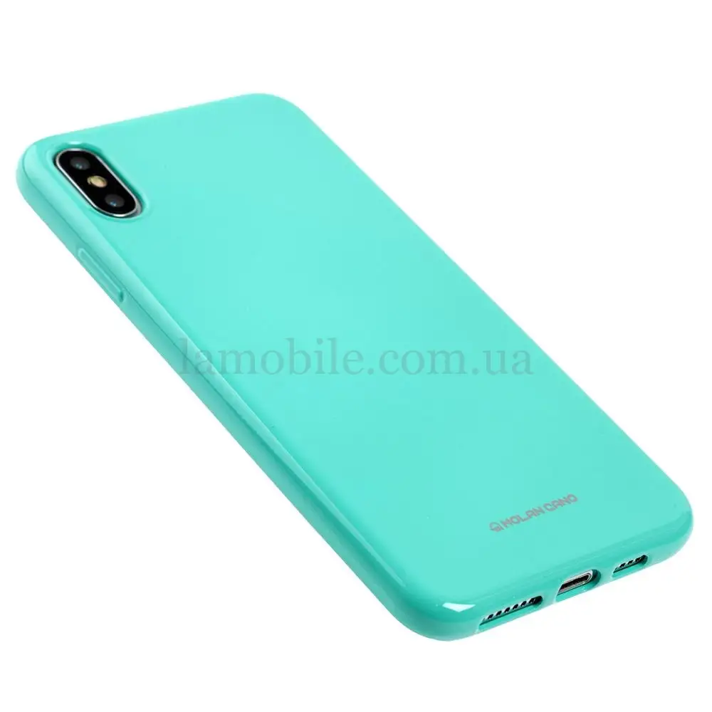 Чехол для iPhone Xs Max Molan Cano Jelly глянец бирюзовый