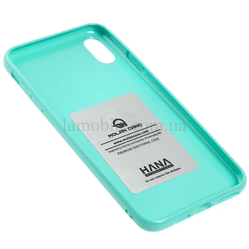 Чехол для iPhone Xs Max Molan Cano Jelly глянец бирюзовый
