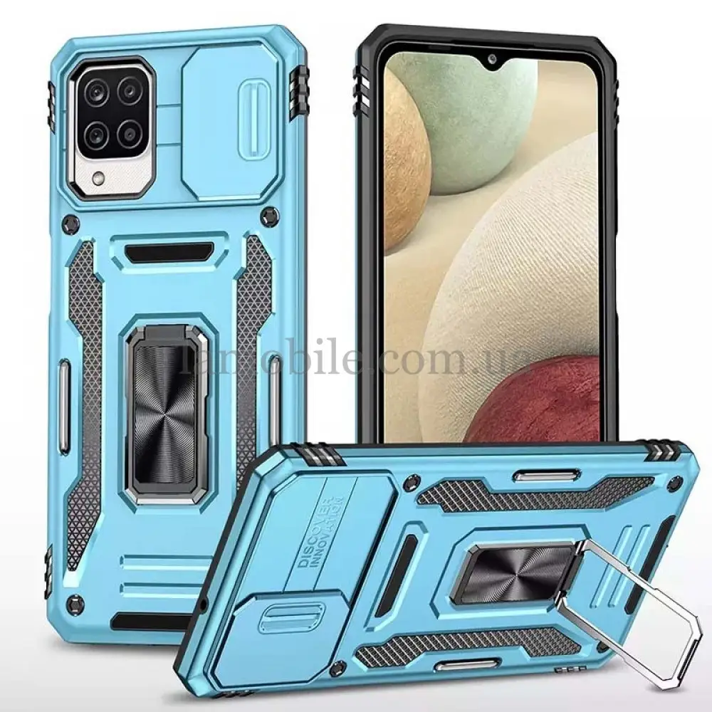 Чохол для Samsung Galaxy M53 (M536) Camshield Army Ring блакитний / light blue