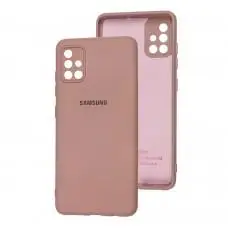 Чохол для Samsung Galaxy A51 (A515) Silicone Full camera pink sand