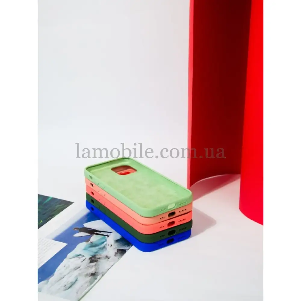 Чохол для iPhone 13 Pro Max Square Full silicone синій / midnight blue