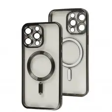 Чехол для iPhone 15 Pro Max Fibra Chrome MagSafe black