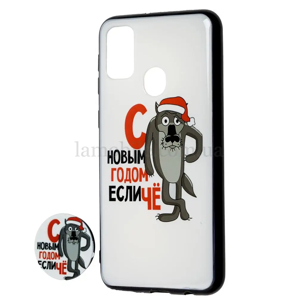 Чохол для Samsung Galaxy M21 / M30s print + popsocket "вовк"