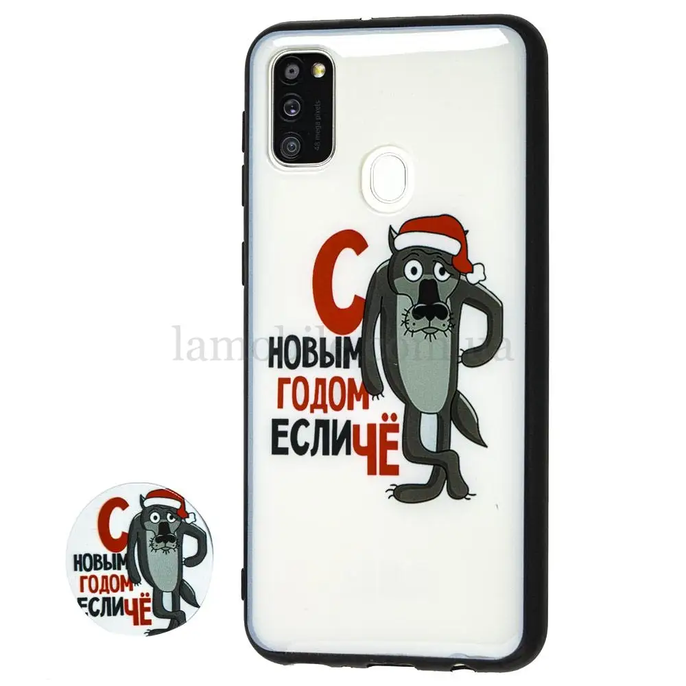 Чохол для Samsung Galaxy M21 / M30s print + popsocket "вовк"