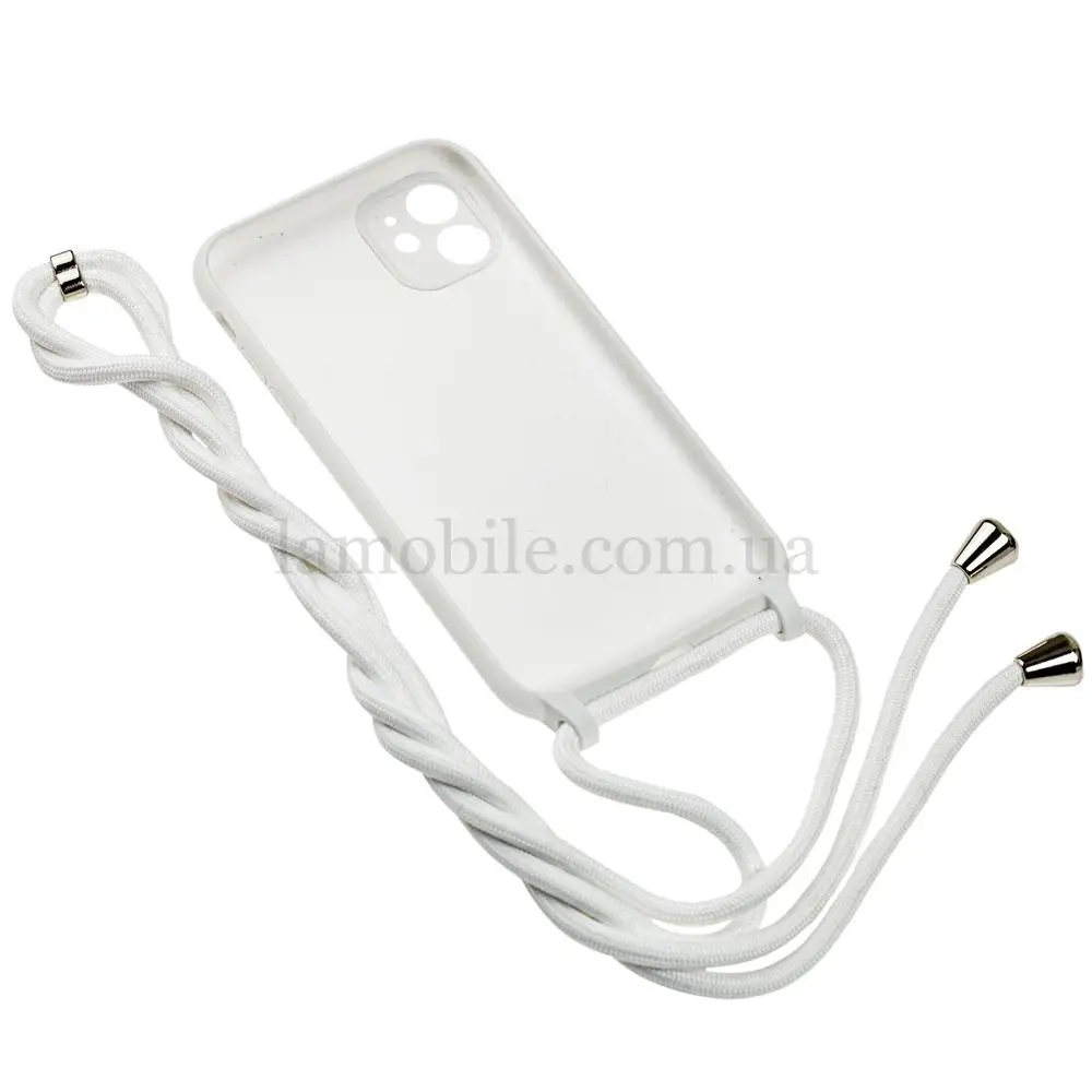 Чехол для iPhone 11 Lanyard without logo белый