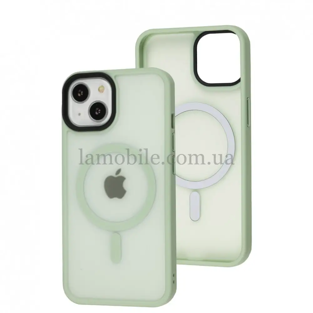 Чохол для iPhone 14 WAVE Matte Insane MagSafe mint