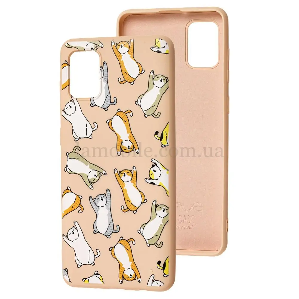 Чохол для Samsung Galaxy A31 (A315) Wave Fancy cats / pink sand