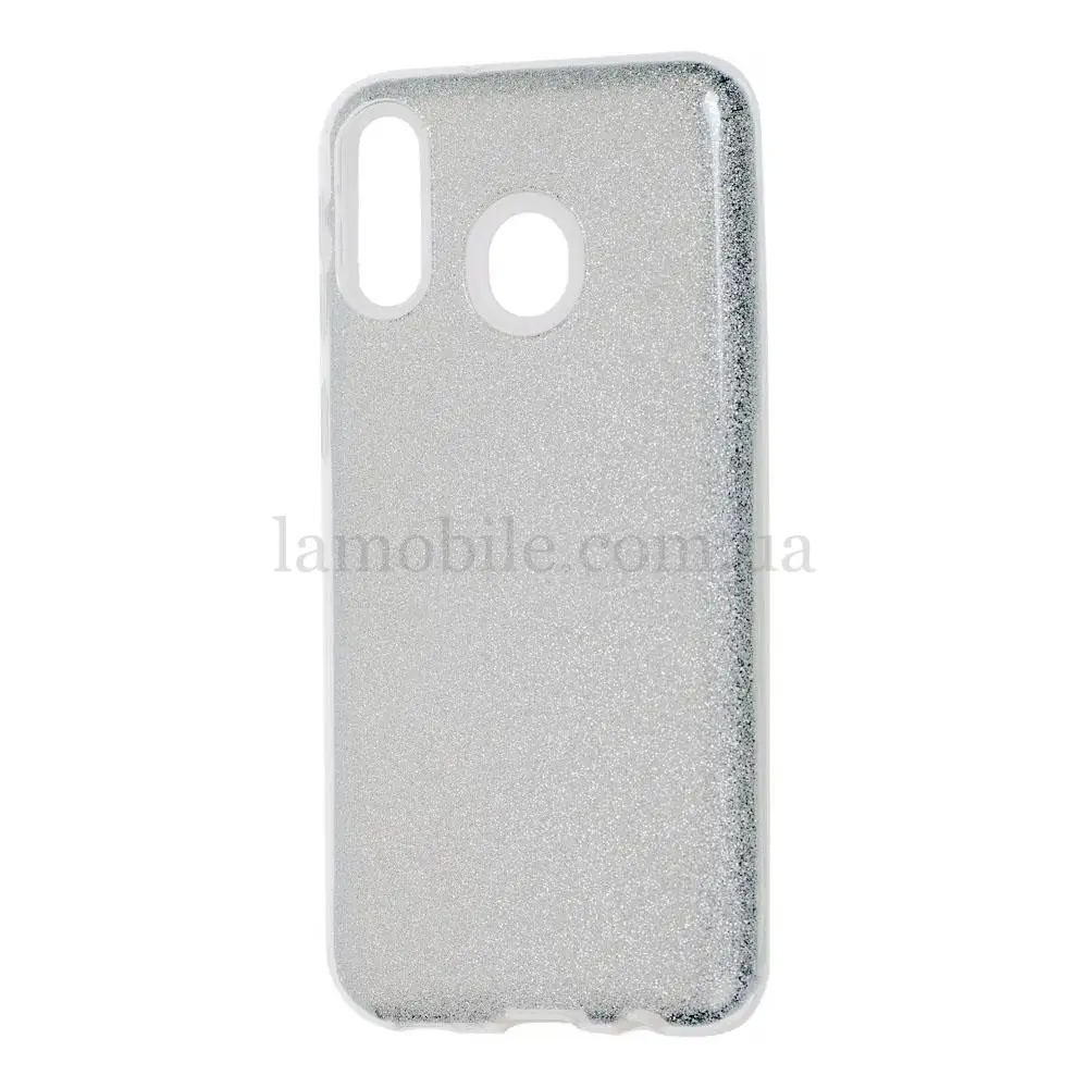 Чехол для Samsung Galaxy M20 (M205) Shining Glitter с блестками серебристый