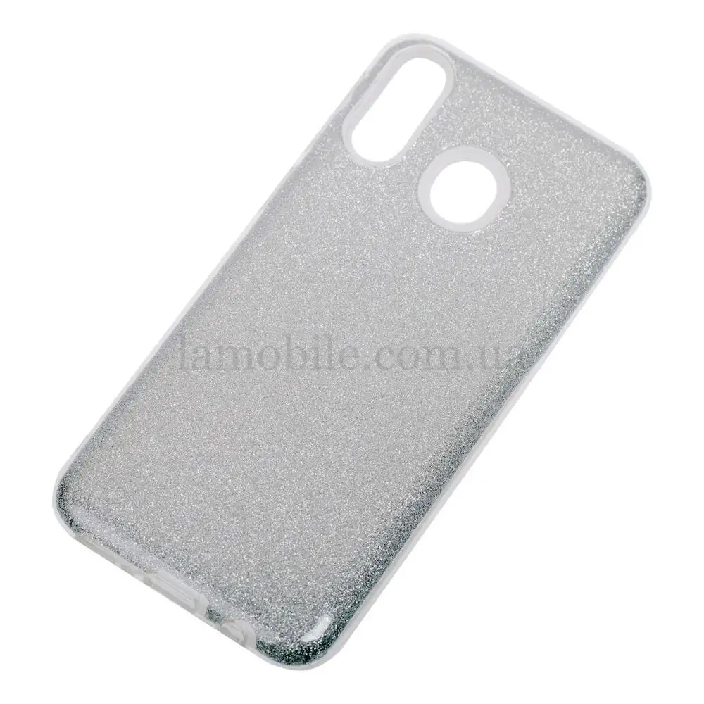 Чехол для Samsung Galaxy M20 (M205) Shining Glitter с блестками серебристый