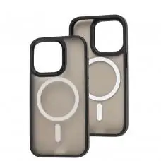 Чохол для iPhone 14 Pro WAVE Matte Colorful MagSafe black