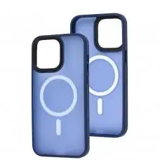 Чохол для iPhone 14 Pro Max WAVE Matte Colorful MagSafe blue