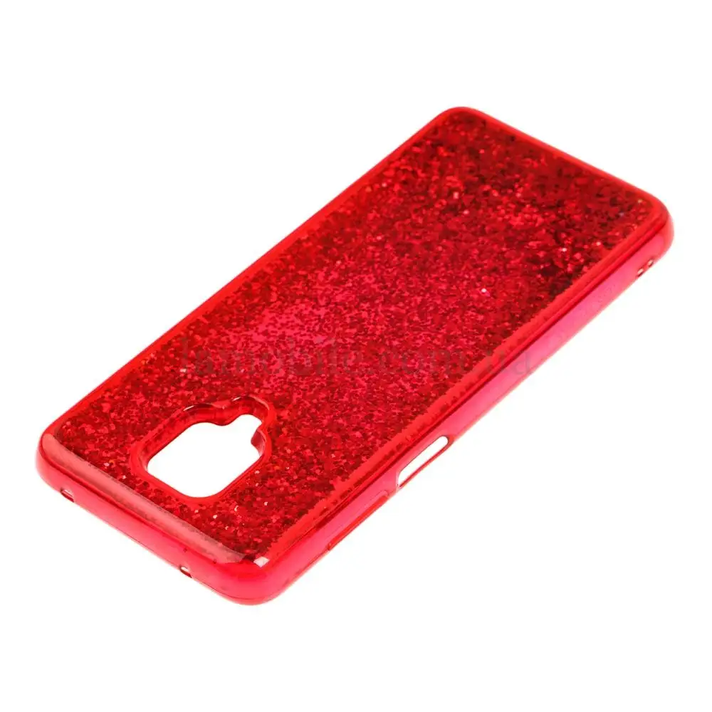 Чехол для Xiaomi Redmi Note 9s / 9 Pro Sparkle glitter малиновый