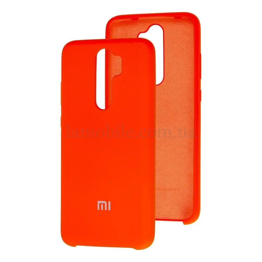 Чехол для Xiaomi Redmi Note 8 Pro Silky Soft Touch "оранжевый неон"