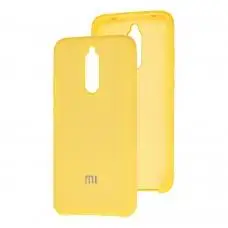 Чехол для Xiaomi Redmi 8 Silky Soft Touch "желтый"