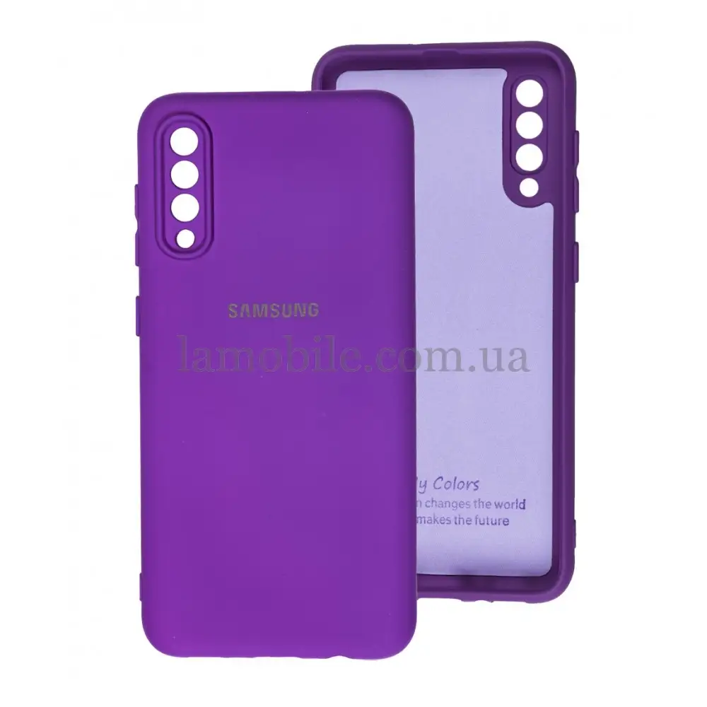 Чехол для Samsung Galaxy A50 / A50s / A30s Silicone Full camera фиолетовый / purple