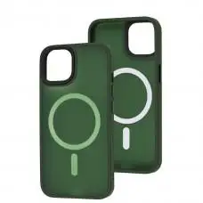 Чохол для iPhone 14 WAVE Matte Colorful MagSafe green