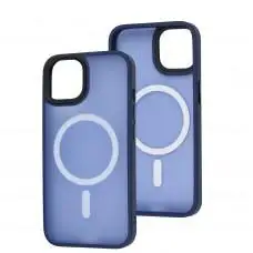Чохол для iPhone 14 WAVE Matte Colorful MagSafe blue