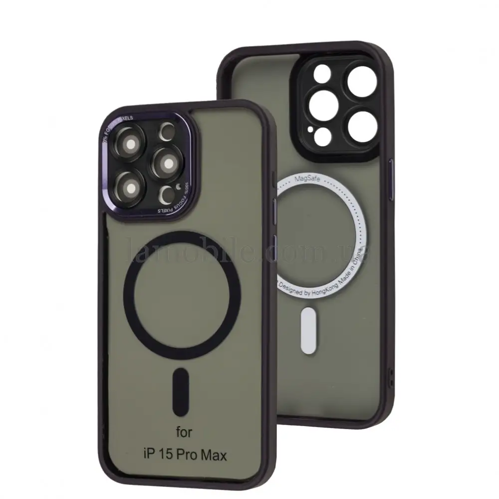 Чехол для iPhone 15 Pro Max MagSafe Acrylic Matte purple