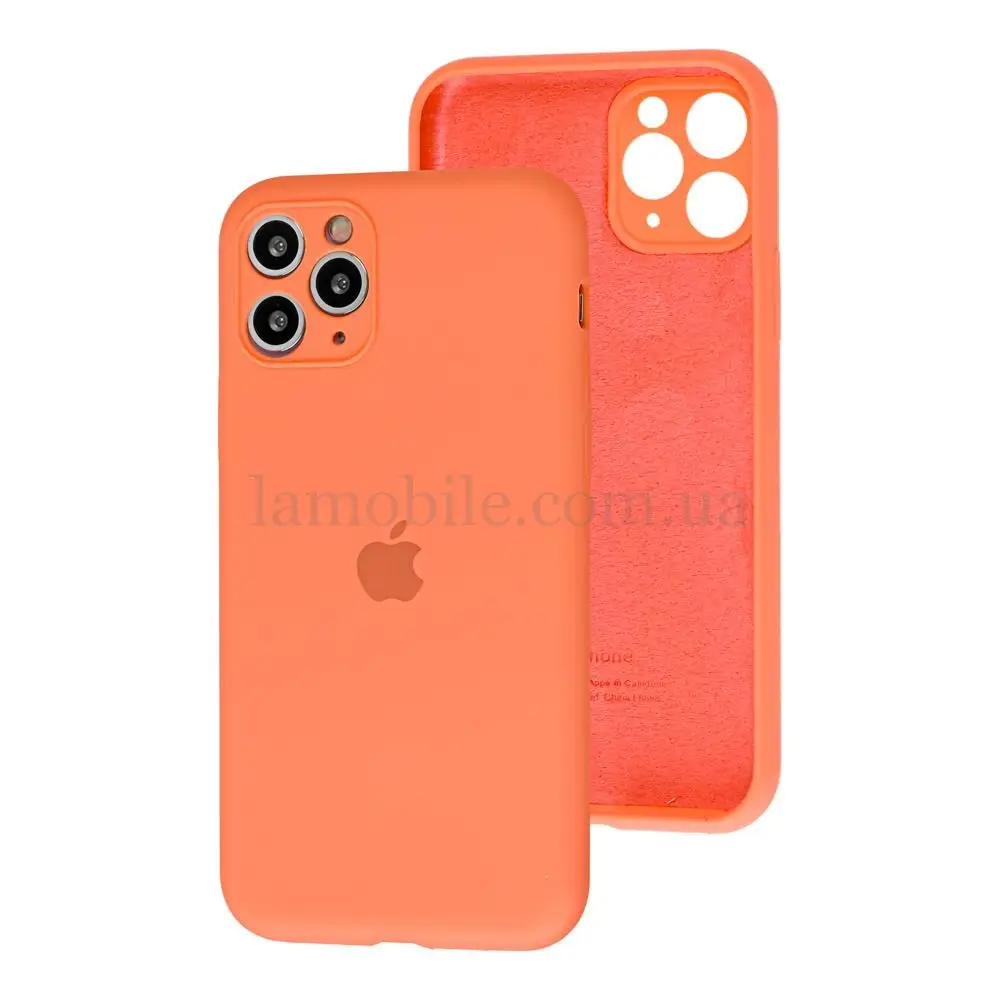 Чохол для iPhone 11 Pro Max Silicone Slim Full camera papaya