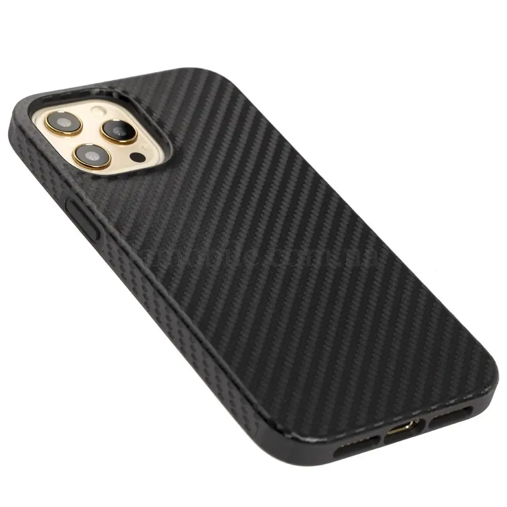 Чохол для iPhone 12 Pro Max Carbon під шкіру чорний