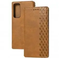 Чехол книжка для Huawei P Smart 2021 / Y7A Getman Cubic коричневый