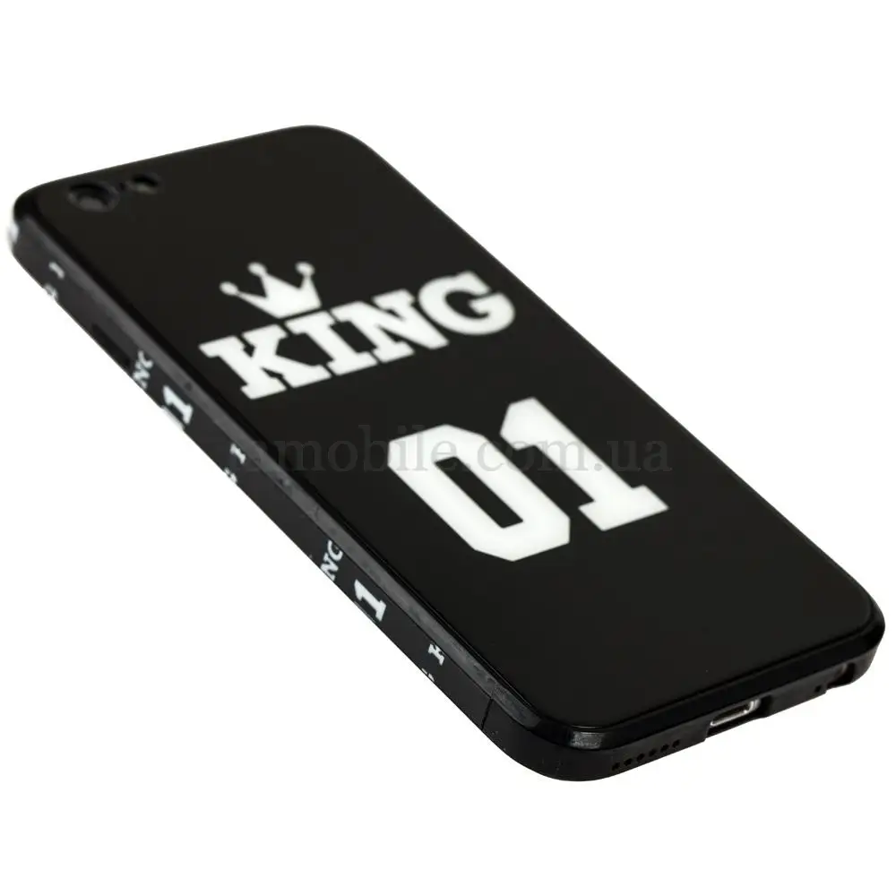 Чохол для iPhone 6 HQ glass "король 01" чорний