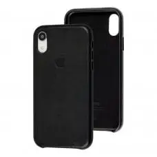 Чехол для iPhone Xr Leather Case (Leather) черный