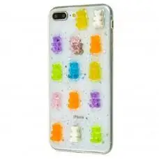 Чохол для iPhone 7 Plus / 8 Plus 3D confetti з ведмедиками