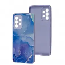 Чехол для Samsung Galaxy A52 Marble Clouds blue