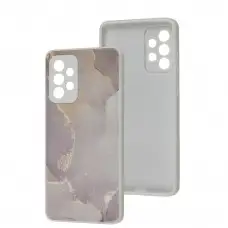Чехол для Samsung Galaxy A52 Marble Clouds gray