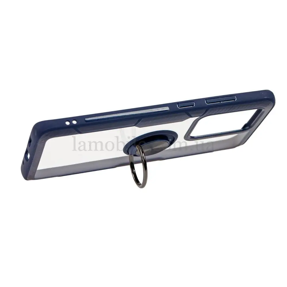 Чохол для Samsung Galaxy S20 Ultra (G988) Deen CrystalRing з кільцем темно-синій