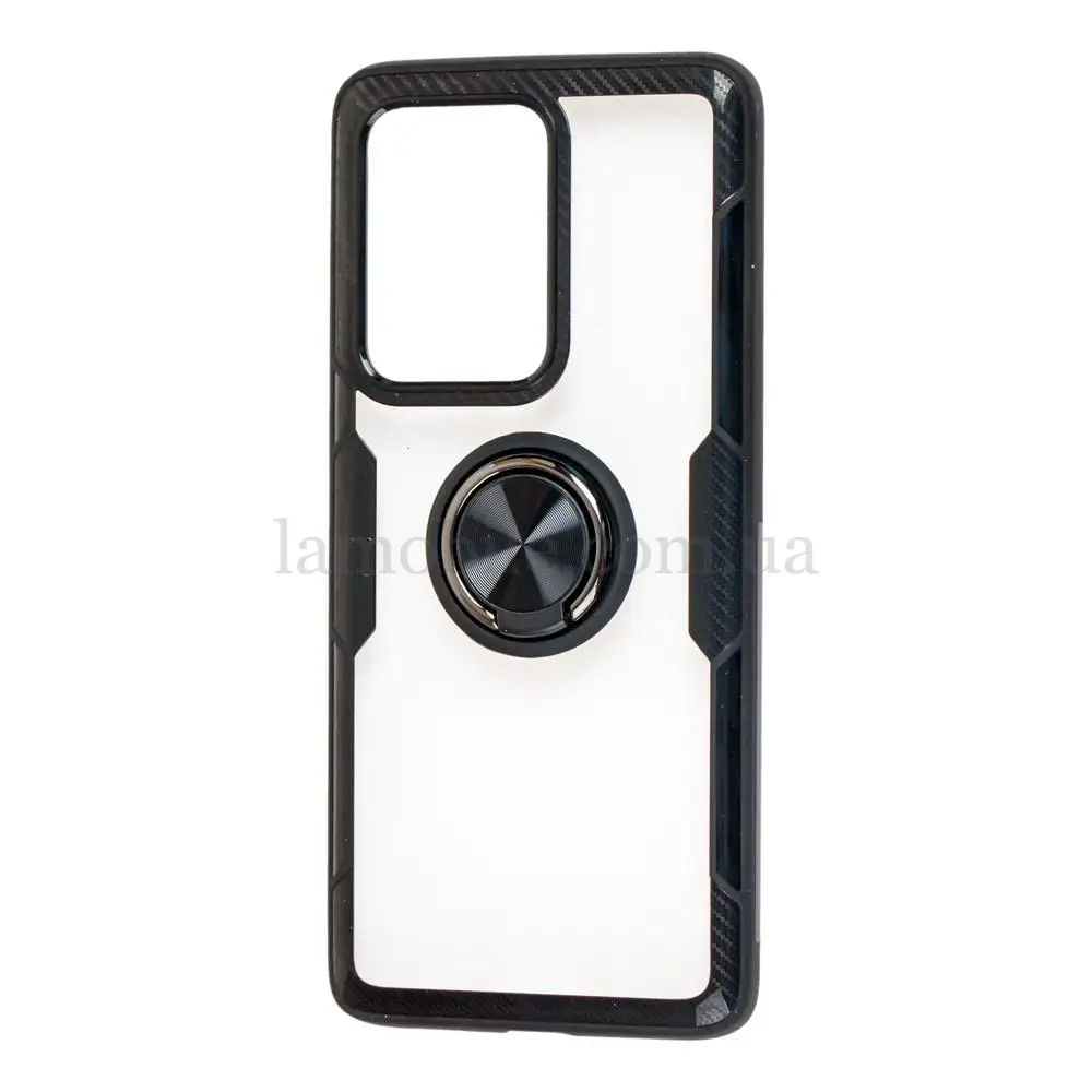 Чехол для Samsung Galaxy S20 Ultra (G988) Deen CrystalRing с кольцом черный   