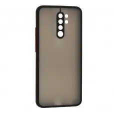 Чохол для Xiaomi Redmi 9 LikGus Totu camera protect чорний/червоний