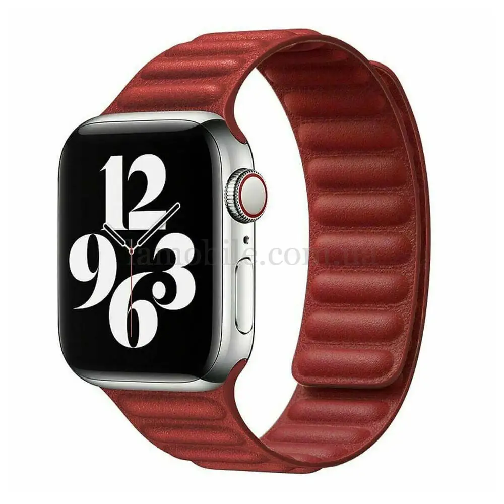 Ремешок для Apple Watch 38/40mm Leather Link красный