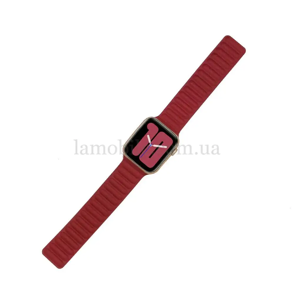 Ремешок для Apple Watch 38/40mm Leather Link красный