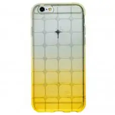 Чехол Cube Series для iPhone 6 квадрат прозрачно желтый
